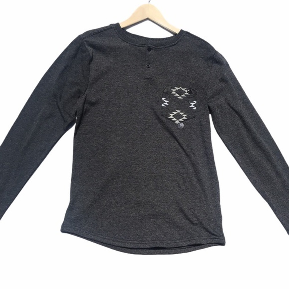 Volcom Men's Long Sleeve Henley Pocket Detail New